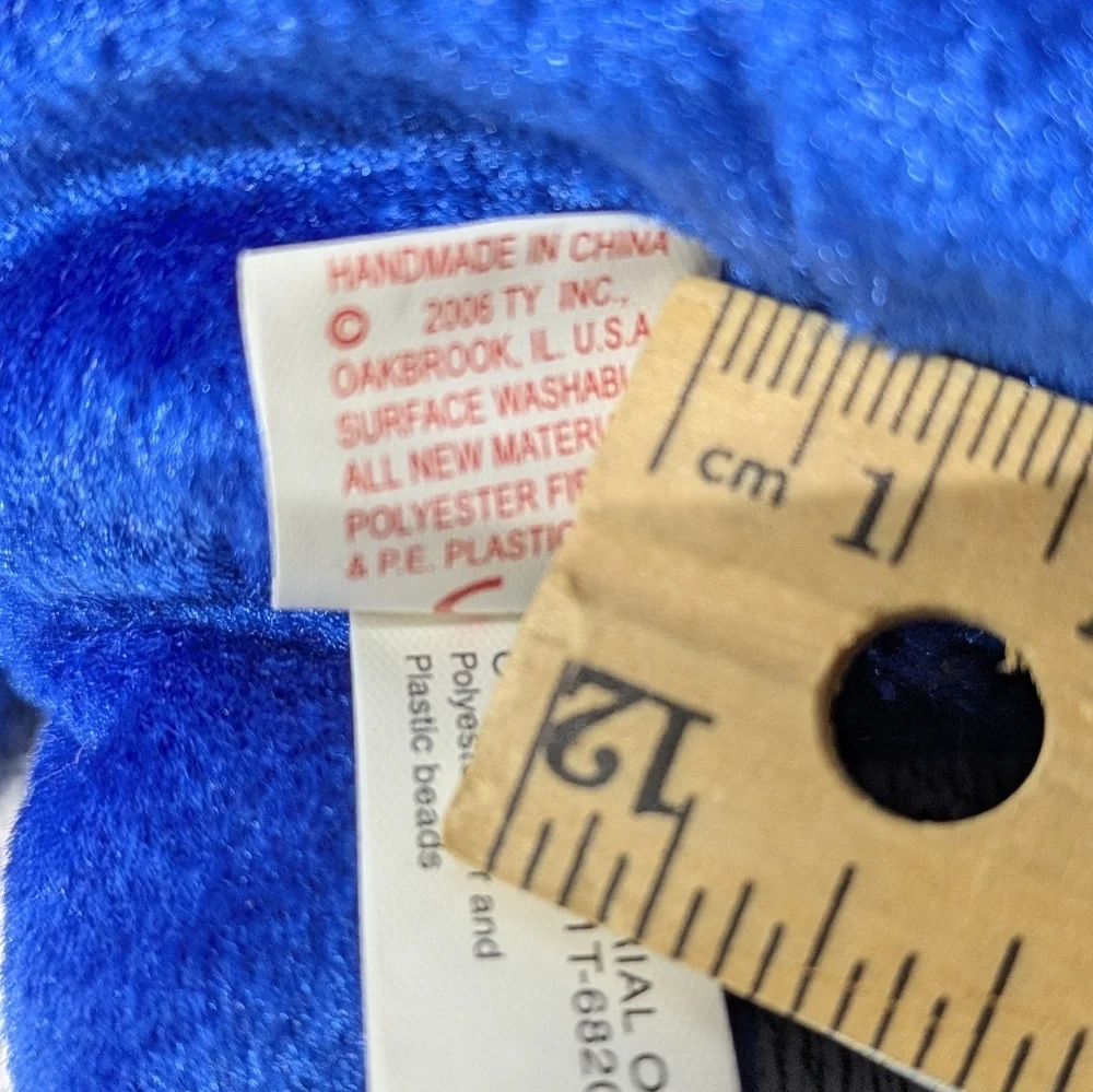 Ty Happy Birthday Blue Bear with Party Hat Stuffed Animal